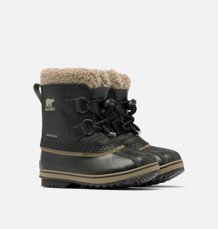 Kids Snow Boots Black - Sorel Childrens Yoot Pac™ TP - 324-JGRNZA